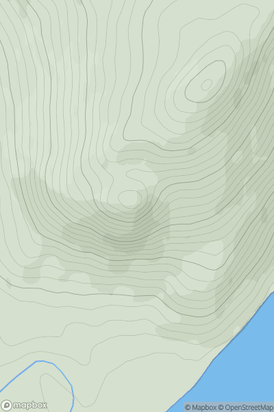 Thumbnail image for Dun na Cuaiche [Inveraray to Crianlarich] showing contour plot for surrounding peak